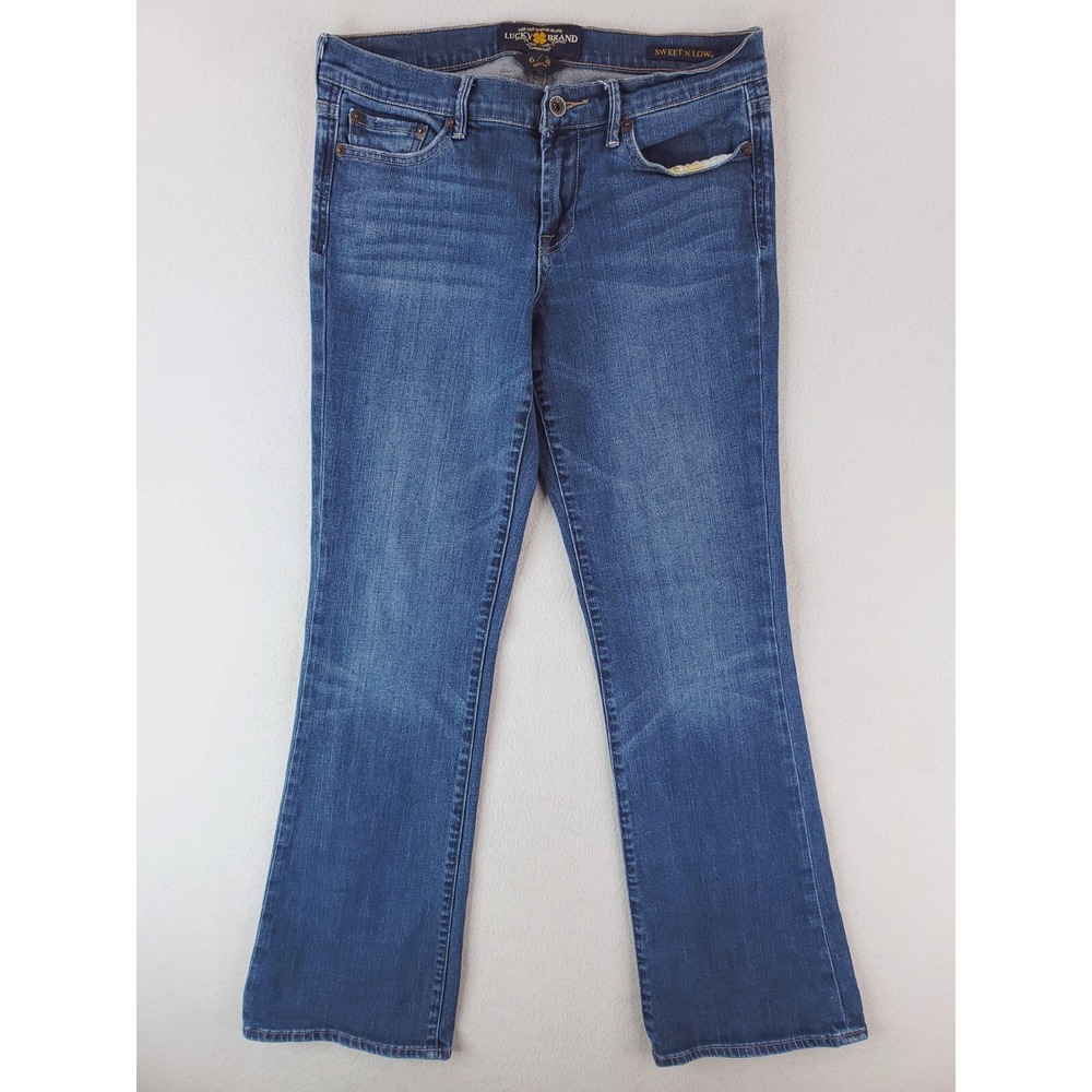 Lucky Brand Jeans Women 6 Sweet N Low Bootcut Stretch Denim Pant Medium Wash Y2K